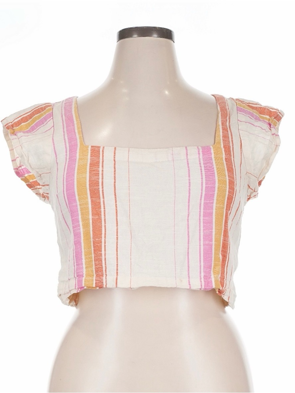 Rip Curl Heat Wave Top Striped Square-Neck Crop XL